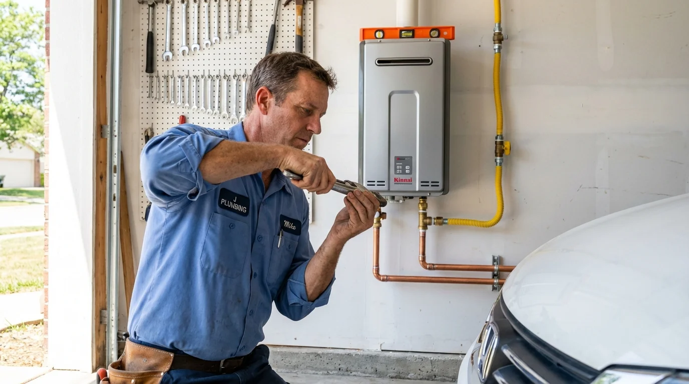 Tankless water heater installation by a Johns Plumbing LLC plumber in Harrogate